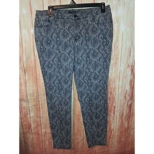 H By Halston Gray Snake Print Taper Pants Sz 18W